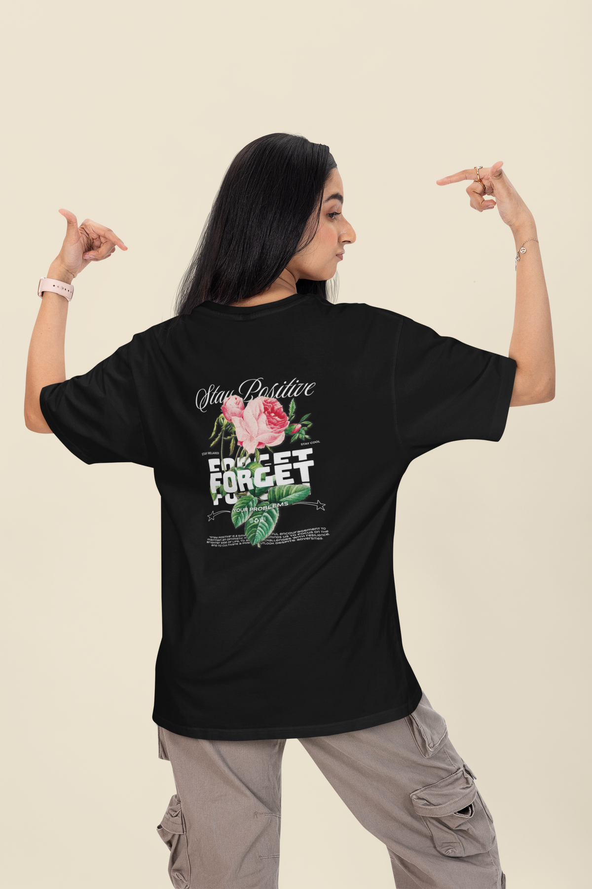 Stay positive Women Oversized